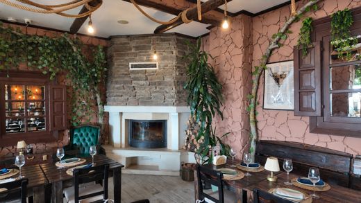 Zeytinlik Şarap Evi — Şömine ve salon