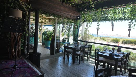 Zeytinlik Şarap Evi — Teras masaları