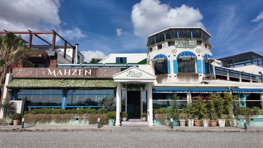 Zeytinlik Şarap Evi — Dışarıdan giriş — Mahzen ve Zeytinlik cephesi